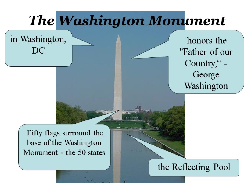 The Washington Monument in Washington, DC  honors the 